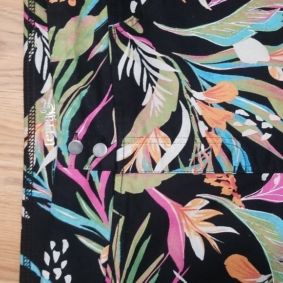 Terra & Sky Pants Tropical Leaf Print Colorful Vacation Summer Women 1X (16W-18W - Picture 3 of 9